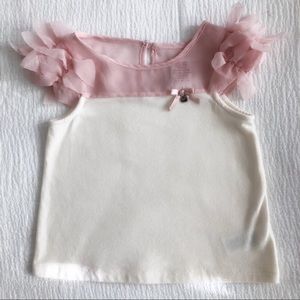 Max studio organza detail top